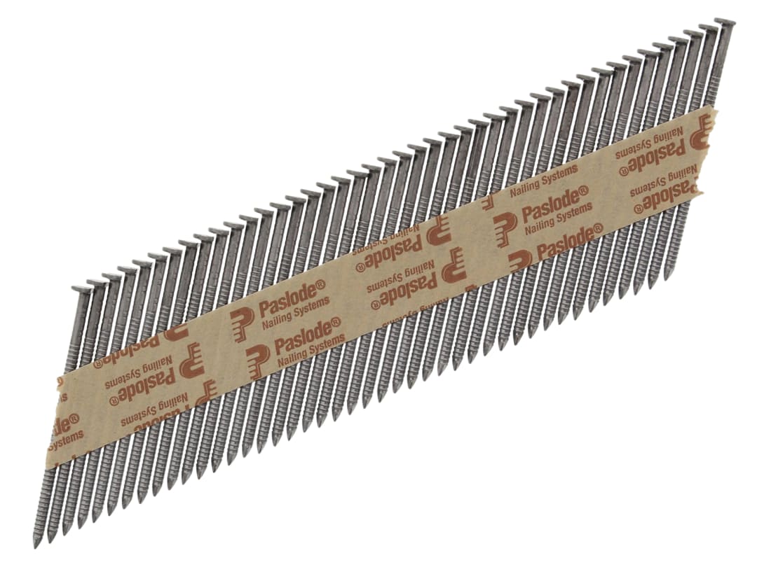 Paslode 3.1 x 75mm 350 Ring Nails Bright Finish Box of 2200 + 2 Fuel Cells 141226