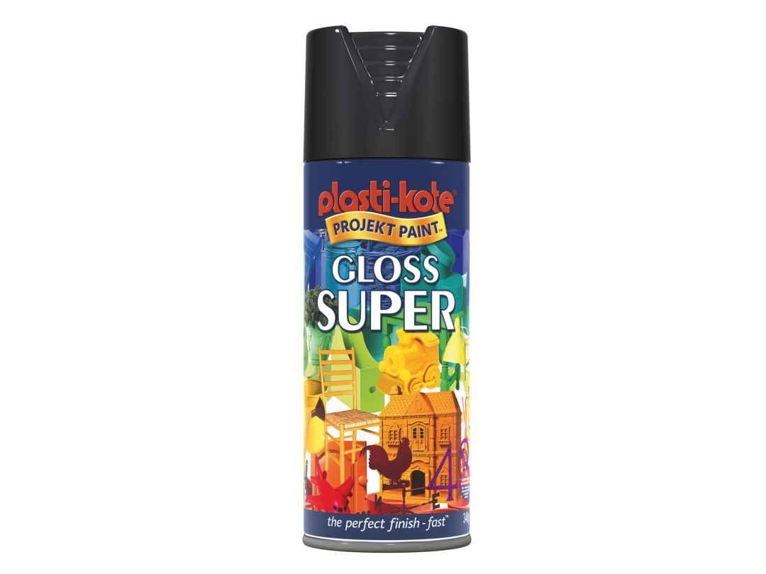 PlastiKote Super Enamel Gloss Black 400ml 1100 011100