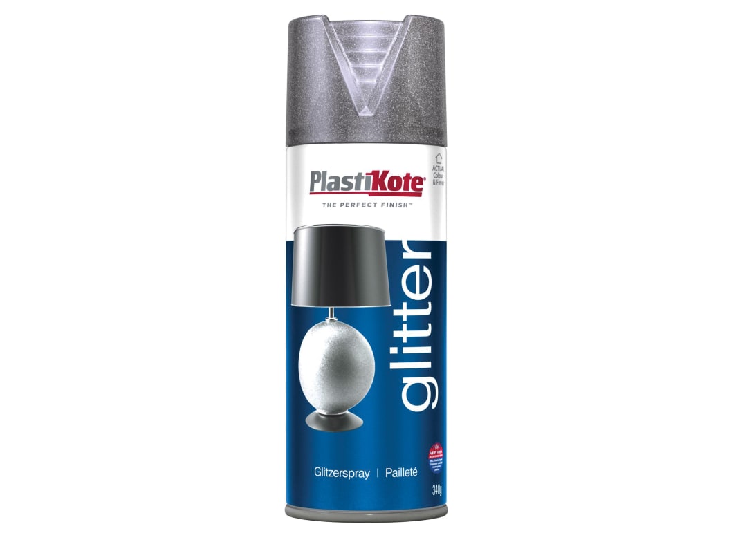PlastiKote Glitter Effect Spray Silver 400ml 440173