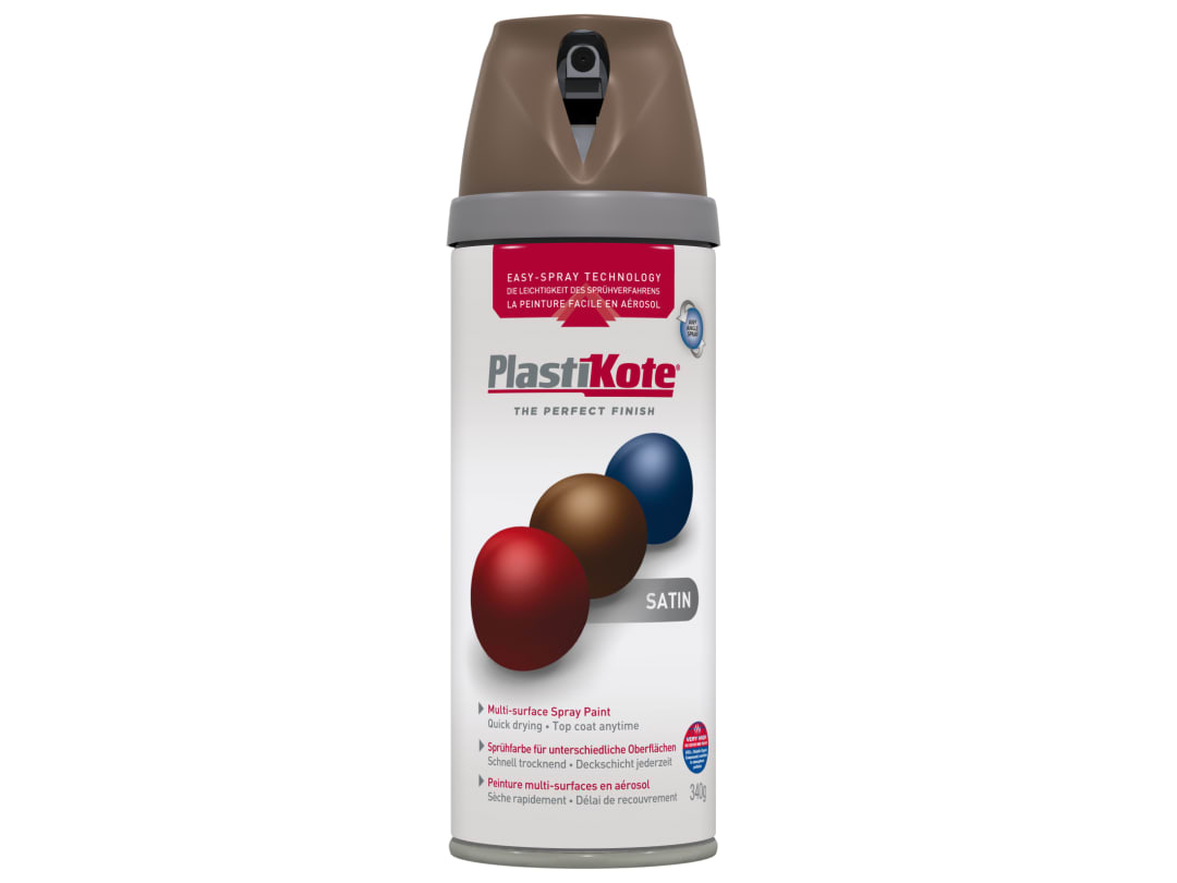 PlastiKote Premium Satin Chocolate Brown 400ml 22113 022113