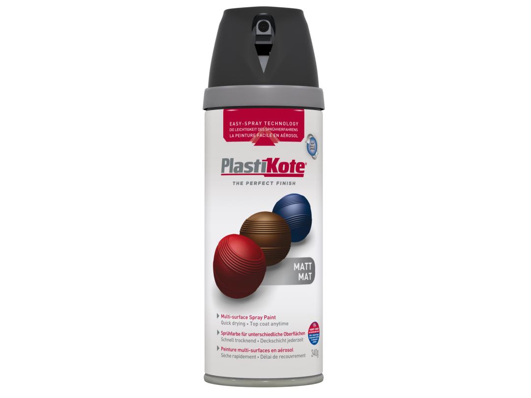 PlastiKote Premium Matt Black 400ml 23101 023101