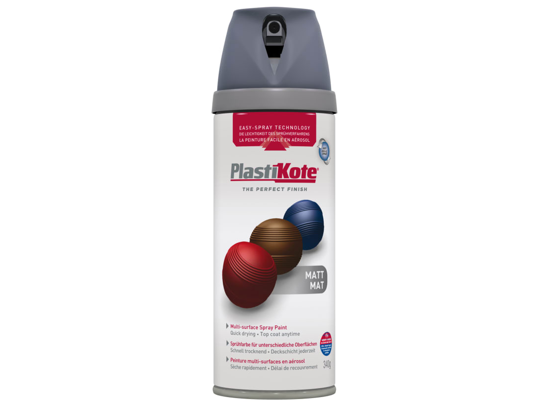 PlastiKote Premium Matt Grey 400ml 23102 023102