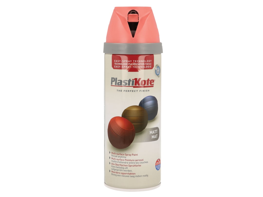 PlastiKote Twist & Spray Matt Dusty Coral 400ml 023115
