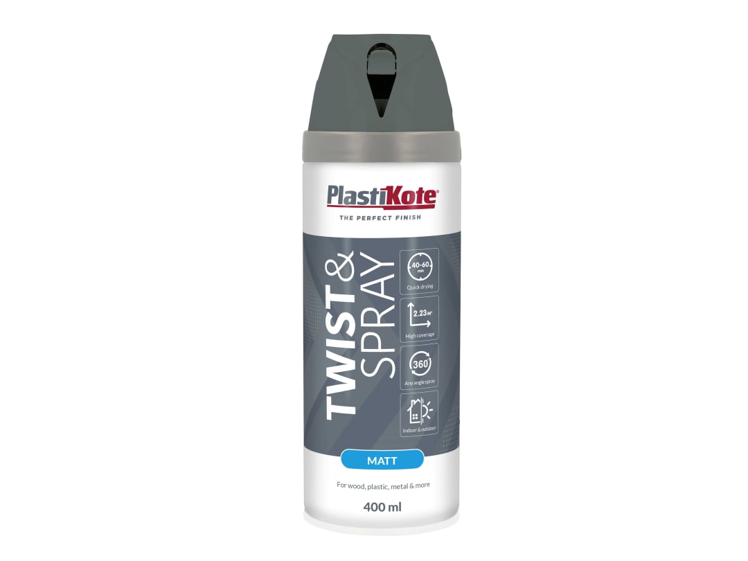 PlastiKote Twist & Spray Matt Blue Steel 400ml 023123