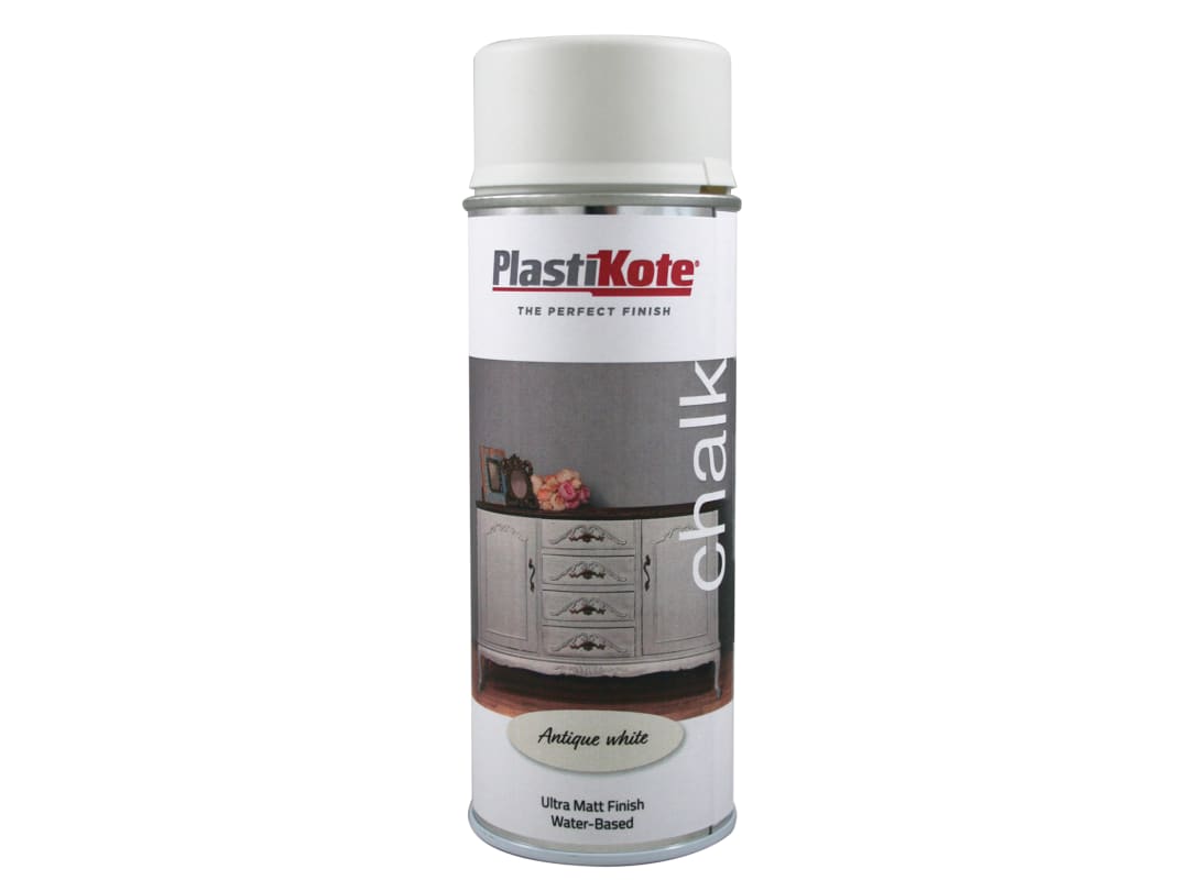PlastiKote Chalk Finish Spray Antique White 400ml 027107