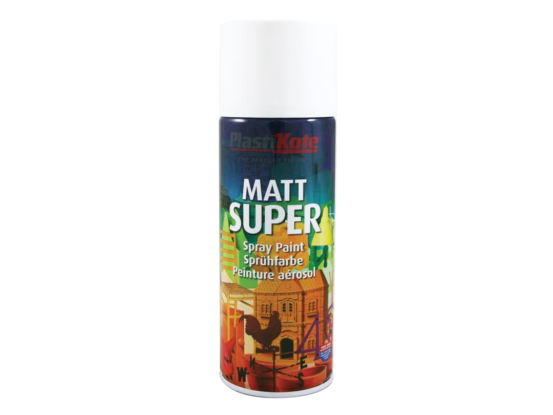 PlastiKote Super Colour Matt Pure Brilliant White 400ml 013115