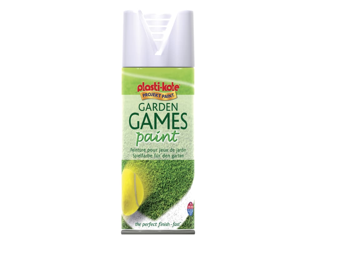 PlastiKote Garden Games Spray Paint White 400ml 004376