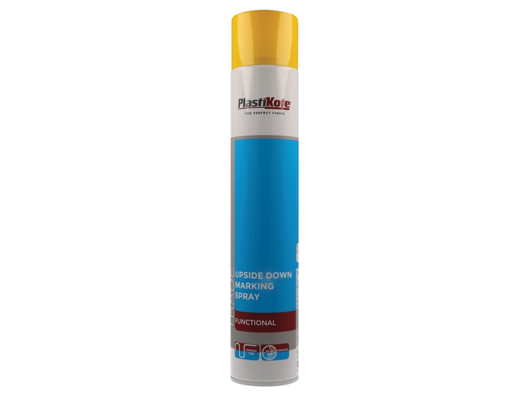 PlastiKote Trade Upside Down Marking Spray Paint Yellow 750ml 071032