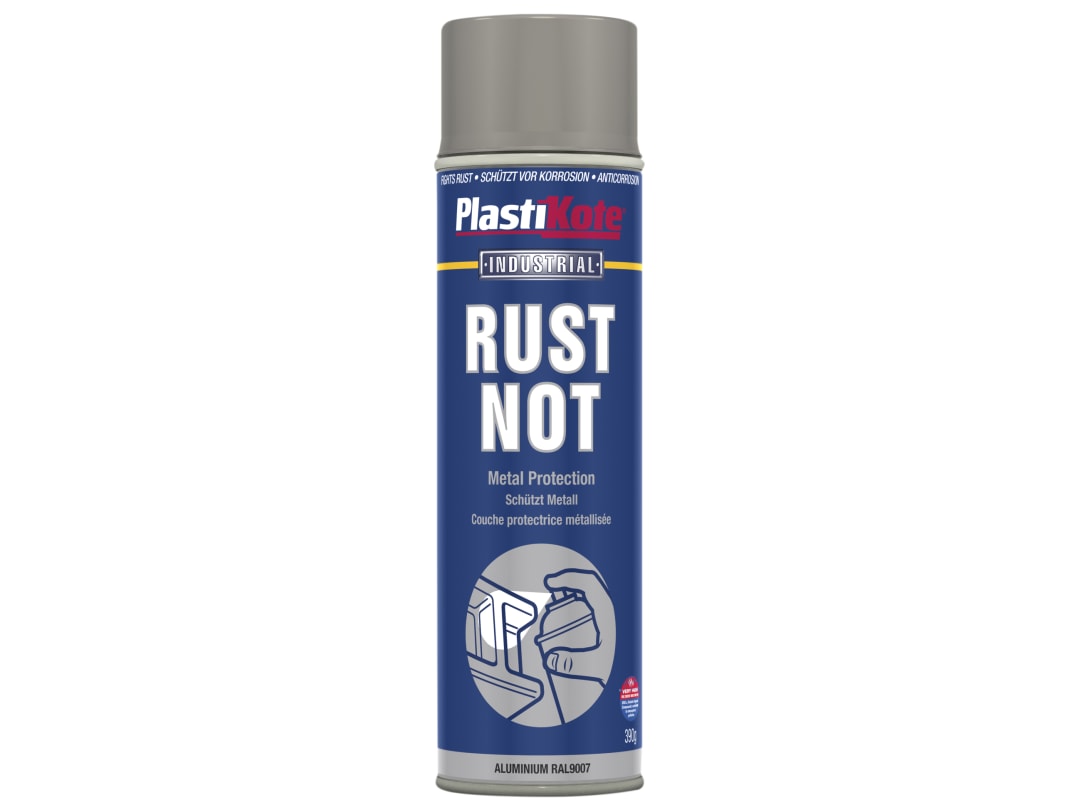 PlastiKote Rust Not Spray Matt Aluminium 500ml 447794