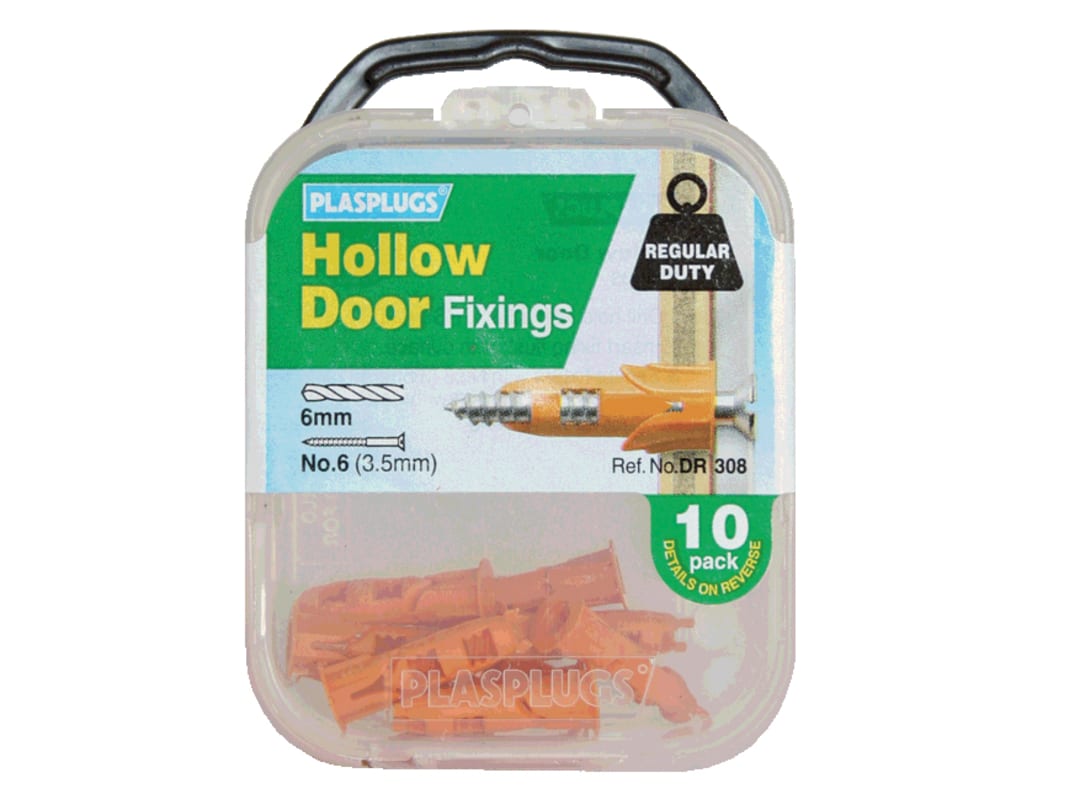 Plasplugs Hollow Door Fixings x 10 DR308 DR308