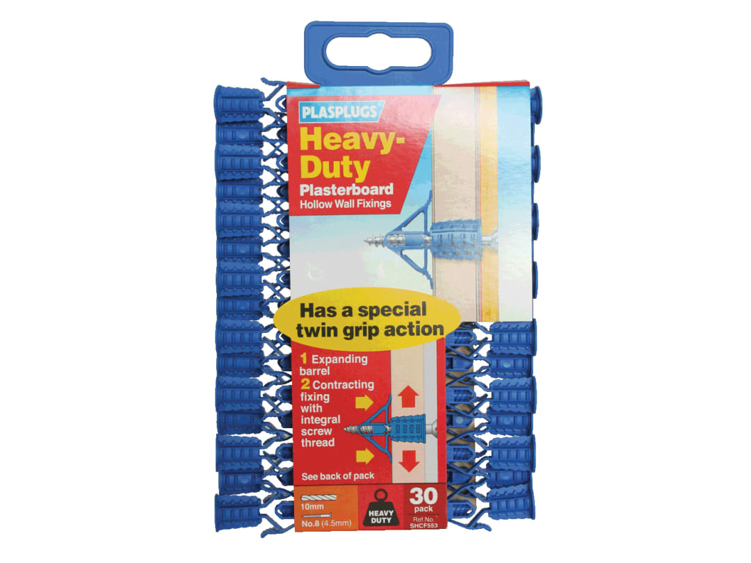 Plasplugs Plasterboard Fixings Heavy Duty x 30 SHCF553 SHCF553CC