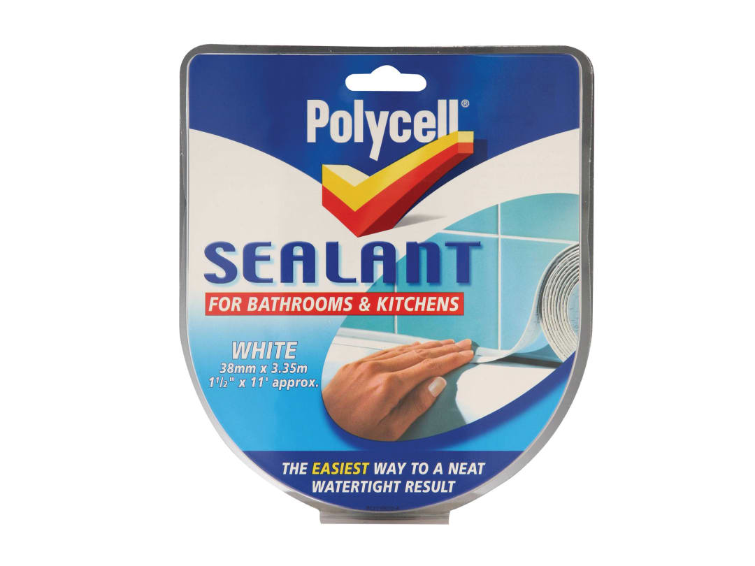 Polycell Seal Strip Bathroom/Kitchen White 41mm 6033785