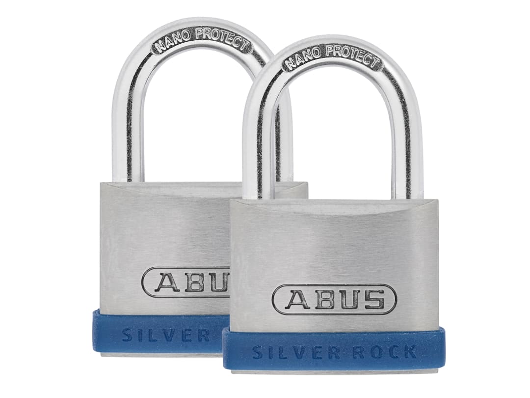 ABUS Mechanical 40mm Silver Rock™ 5 Padlock Twin Pack 10080888-01