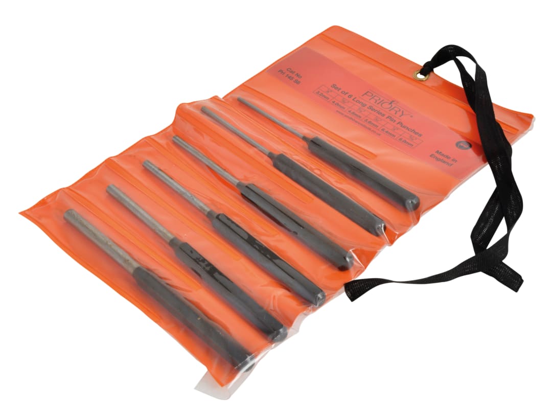 Priory 145-S6 Long Series Pin Punch Set 6 Piece PRI145S6
