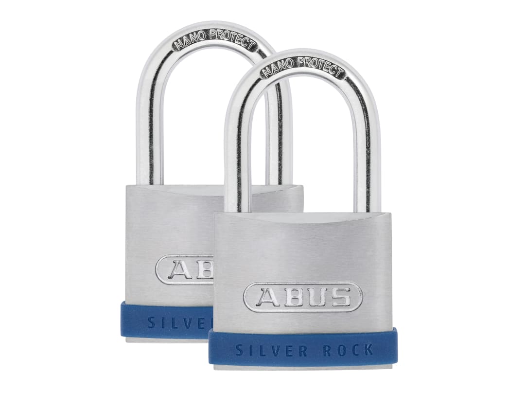 ABUS Mechanical 50mm Silver Rock™ 5 Padlock Twin Pack 10080889-01