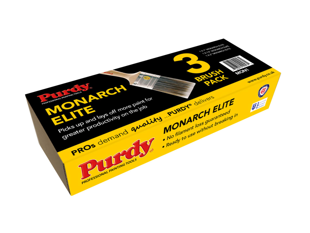 Purdy® Monarch™ Elite™ Paint Brush Set, 3 Piece MON1