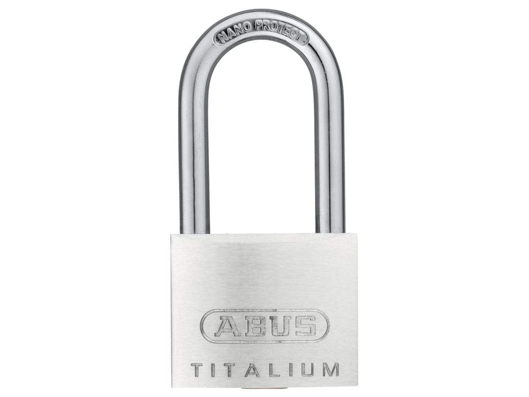 ABUS Mechanical 64TI/40mm TITALIUM™ Padlock 40mm Long Shackle Carded 10055021-01