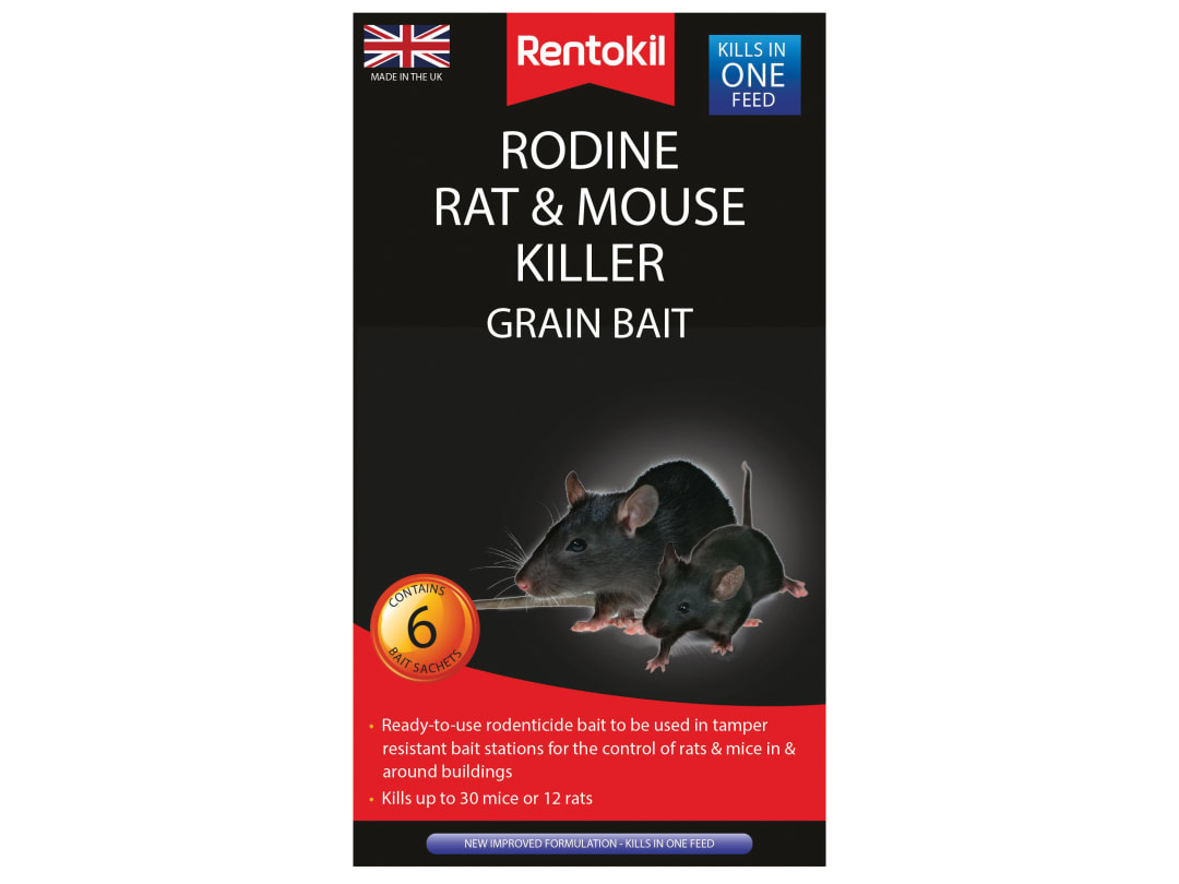 Rentokil Rodine Rat & Mouse Killer Grain x 6 PSMR13B PSMR13B
