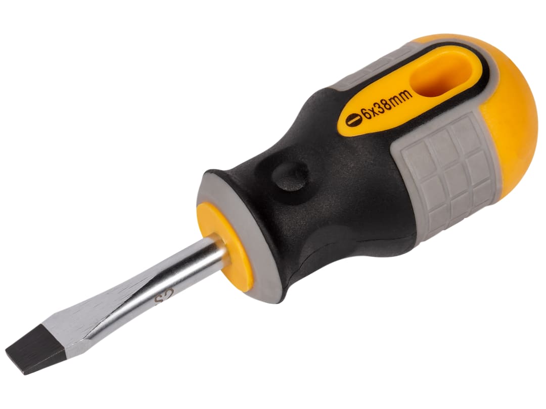 Roughneck Stubby Screwdriver Slotted Flared 6.0 x 38mm 22-151