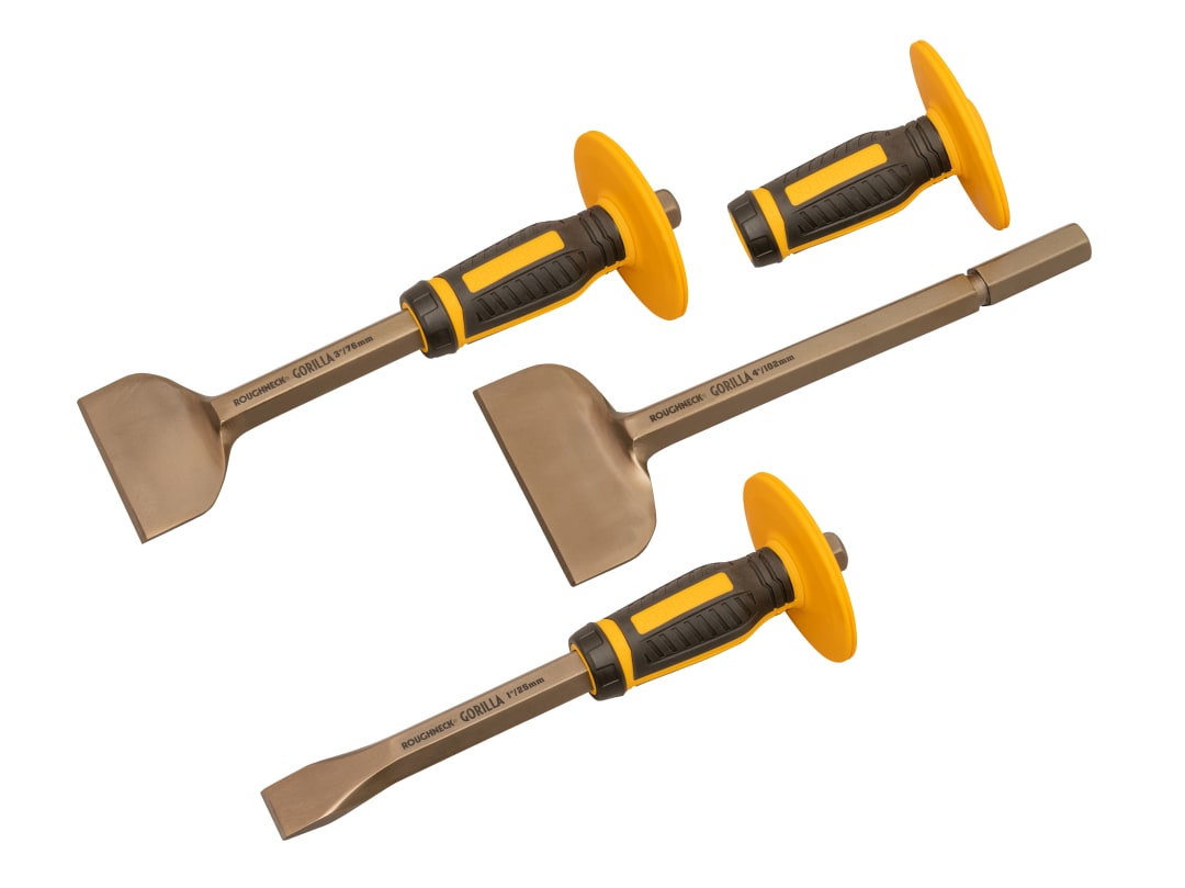 Roughneck GORILLA® Bolster & Chisel Set with Non-Slip Guards, 3 Piece 31-933