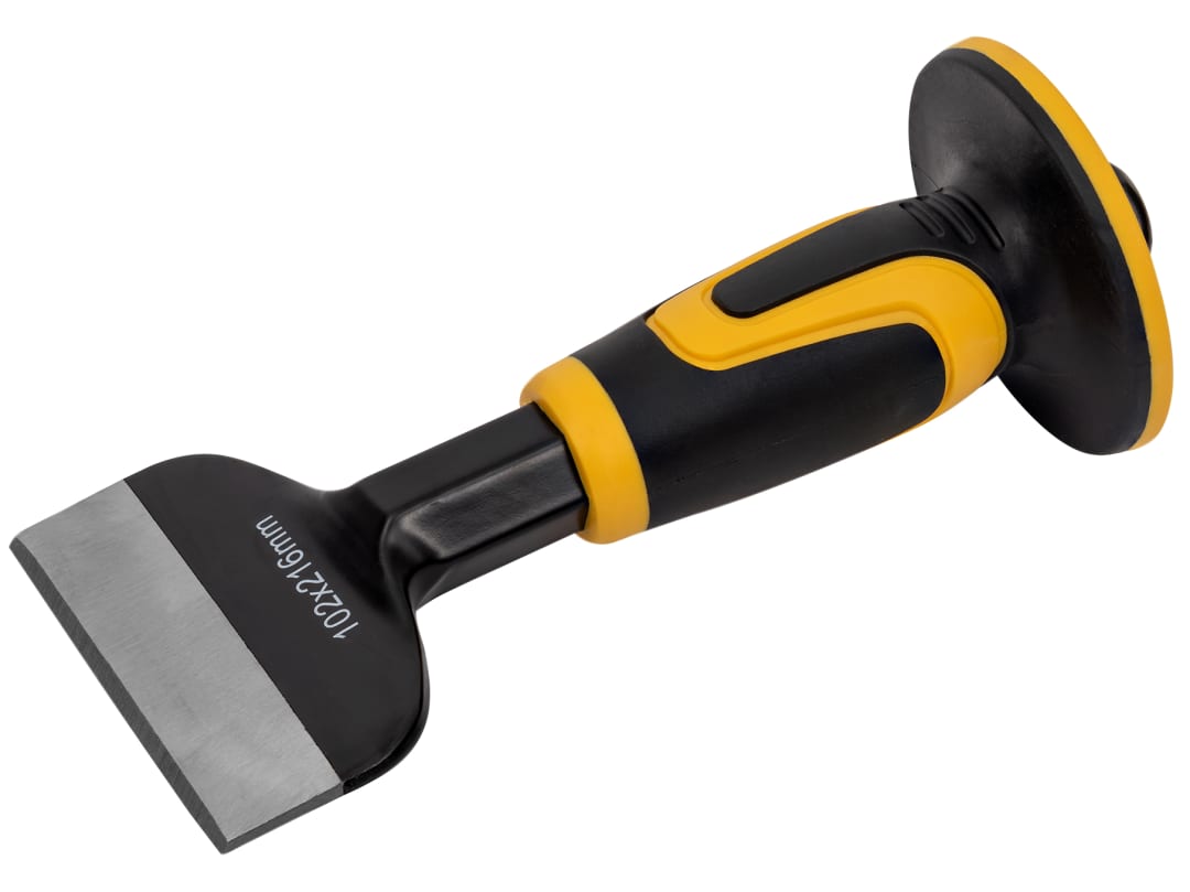 Roughneck Brick Bolster with Hand Guard 102 x 216mm (4 x 8.1/2in) 22mm Shank 31-992
