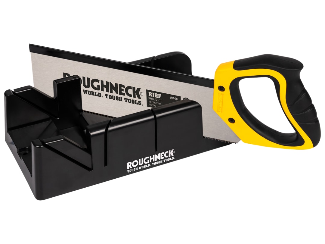 Roughneck R12F Mitre Box & Hardpoint Tenon Saw Set 300mm (12in) 11 TPI 34-490
