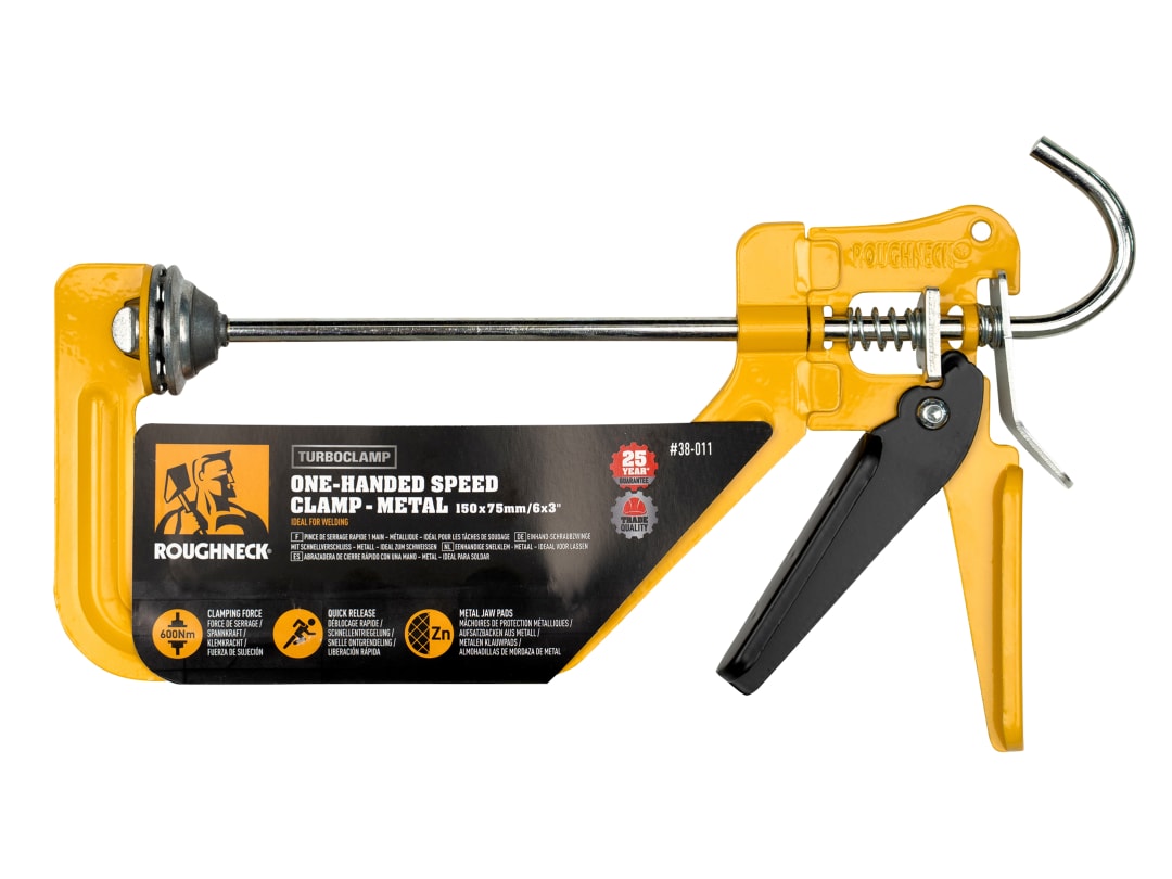 Roughneck TurboClamp™ One-Handed Speed Clamp - Metal Jaws 150mm (6in) 38-011