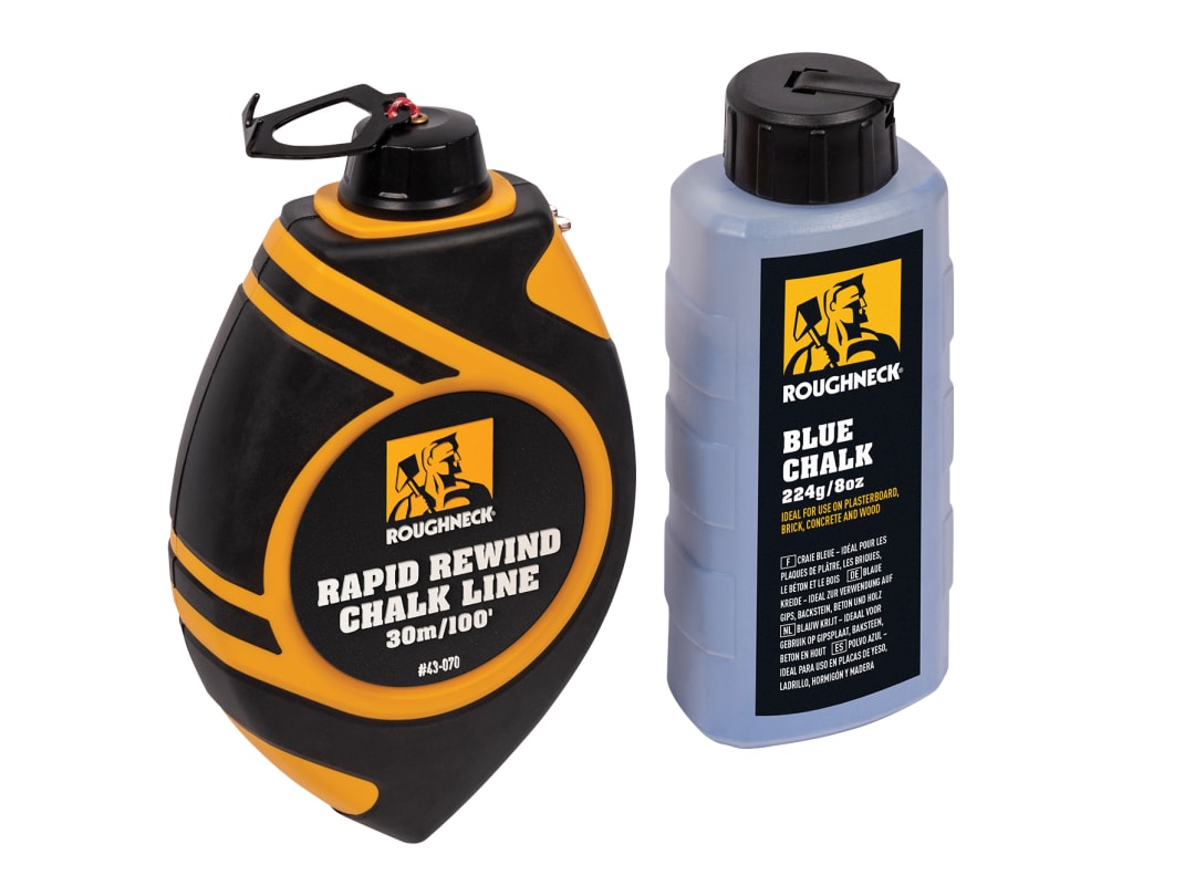Roughneck Rapid Rewind Chalk Line Set 30m (100ft) 43-070