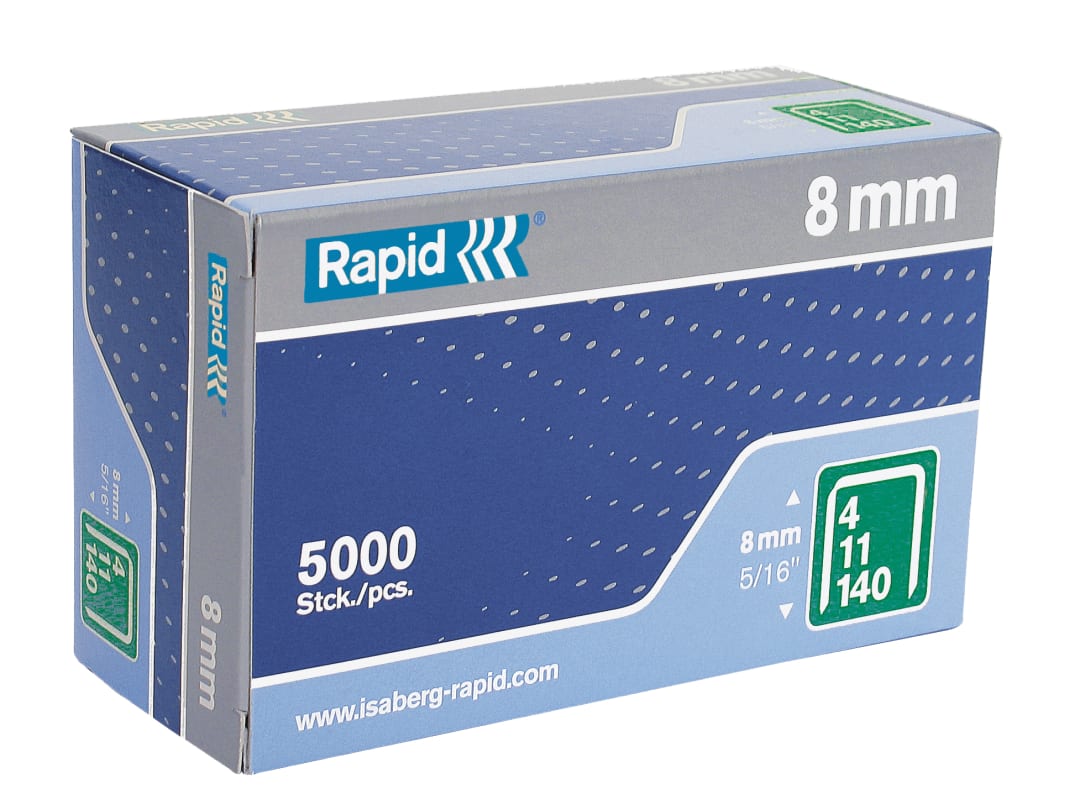 Rapid 140/8 8mm Galvanised Staples (Box 5000) 11908111