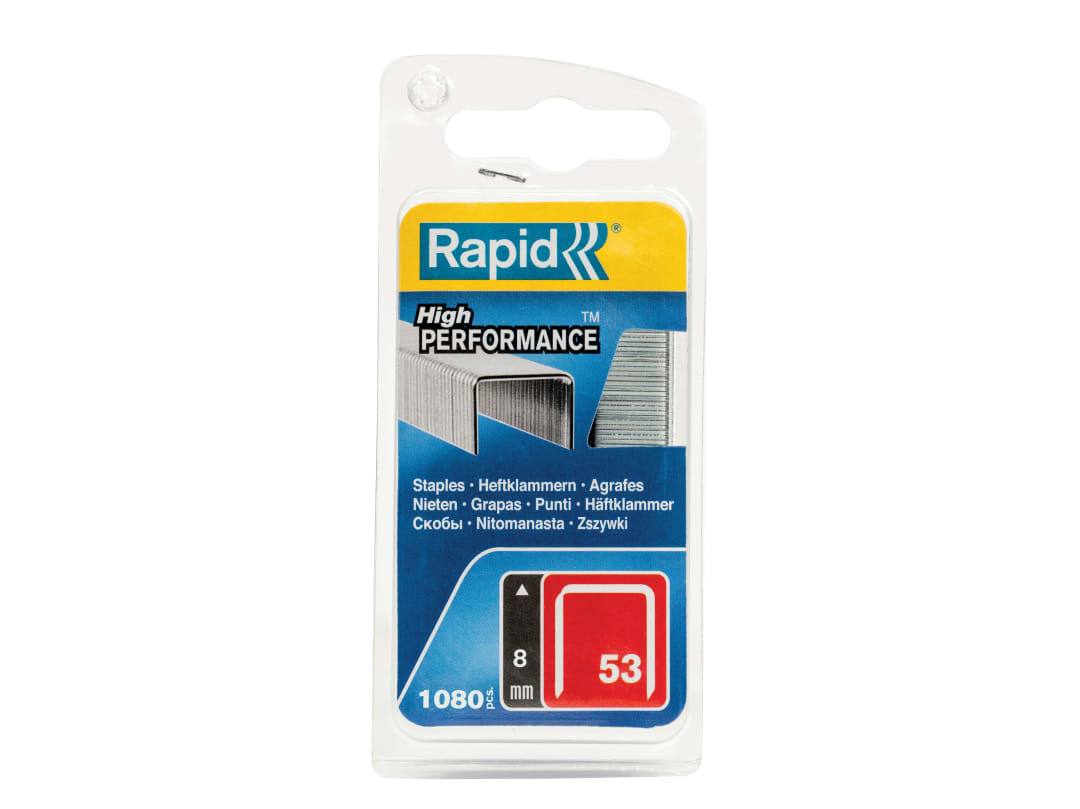 Rapid 53/8B 8mm Galvanised Staples (Pack 1080) 40109503