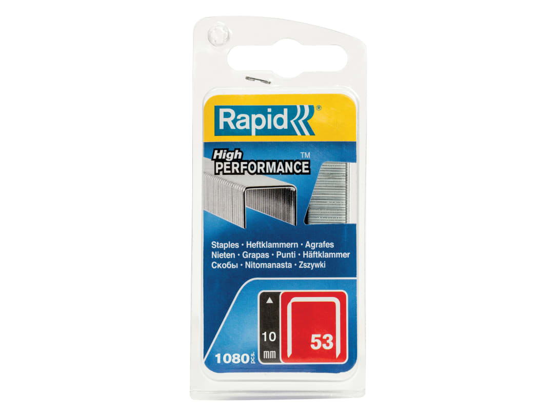 Rapid 53/10B 10mm Galvanised Staples (Pack 1080) 40109504