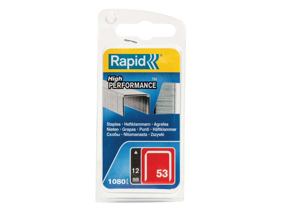 Rapid 53/12B 12mm Galvanised Staples (Pack 1080) 40109505