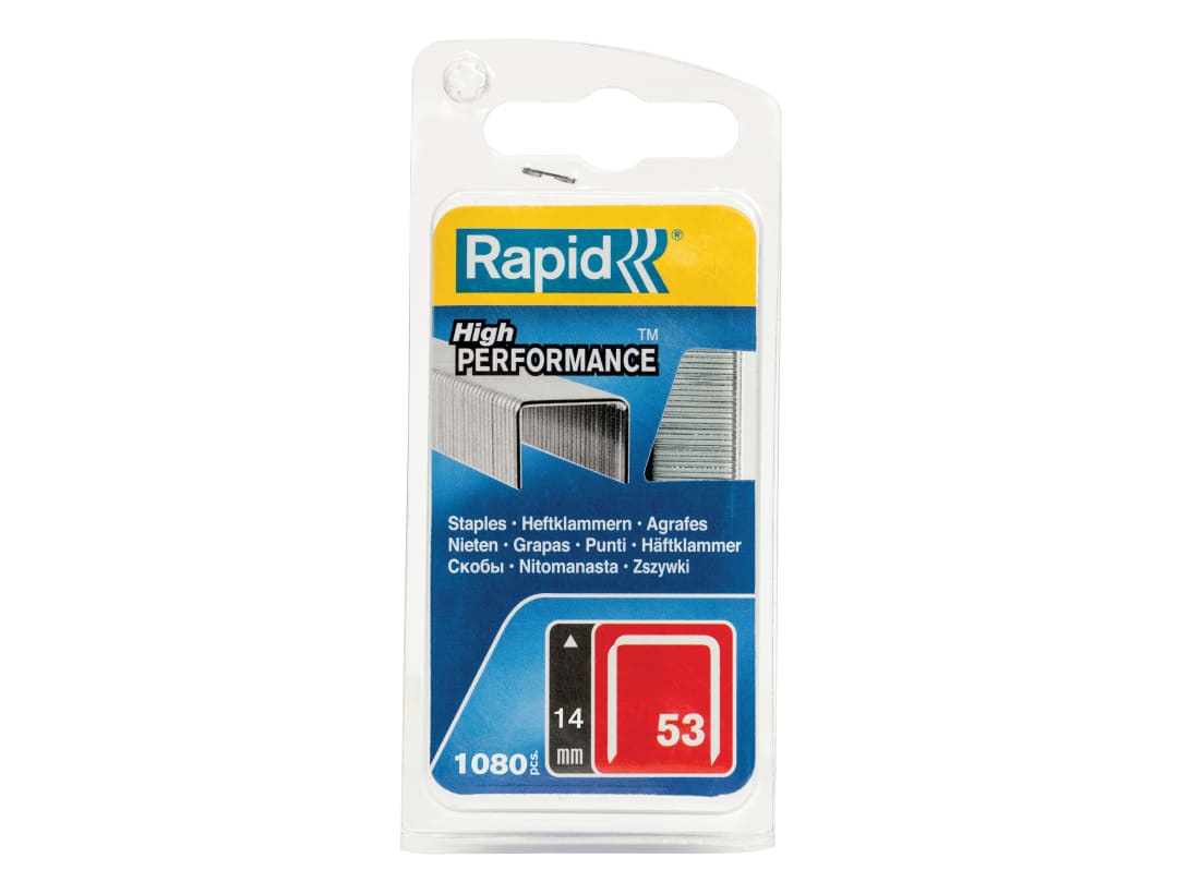 Rapid 53/14B 14mm Galvanised Staples (Pack 1080) 40109506