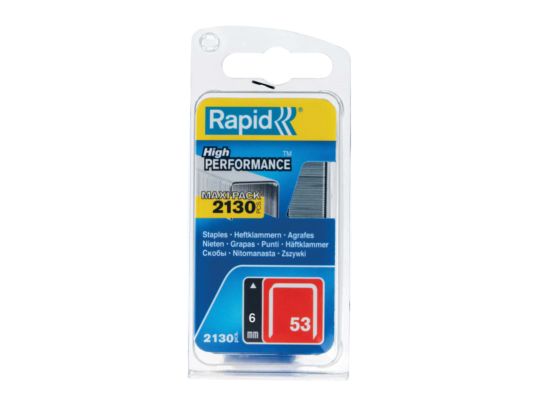 Rapid 53/6B 6mm Galvanised Staples (Pack 2000) 5000741