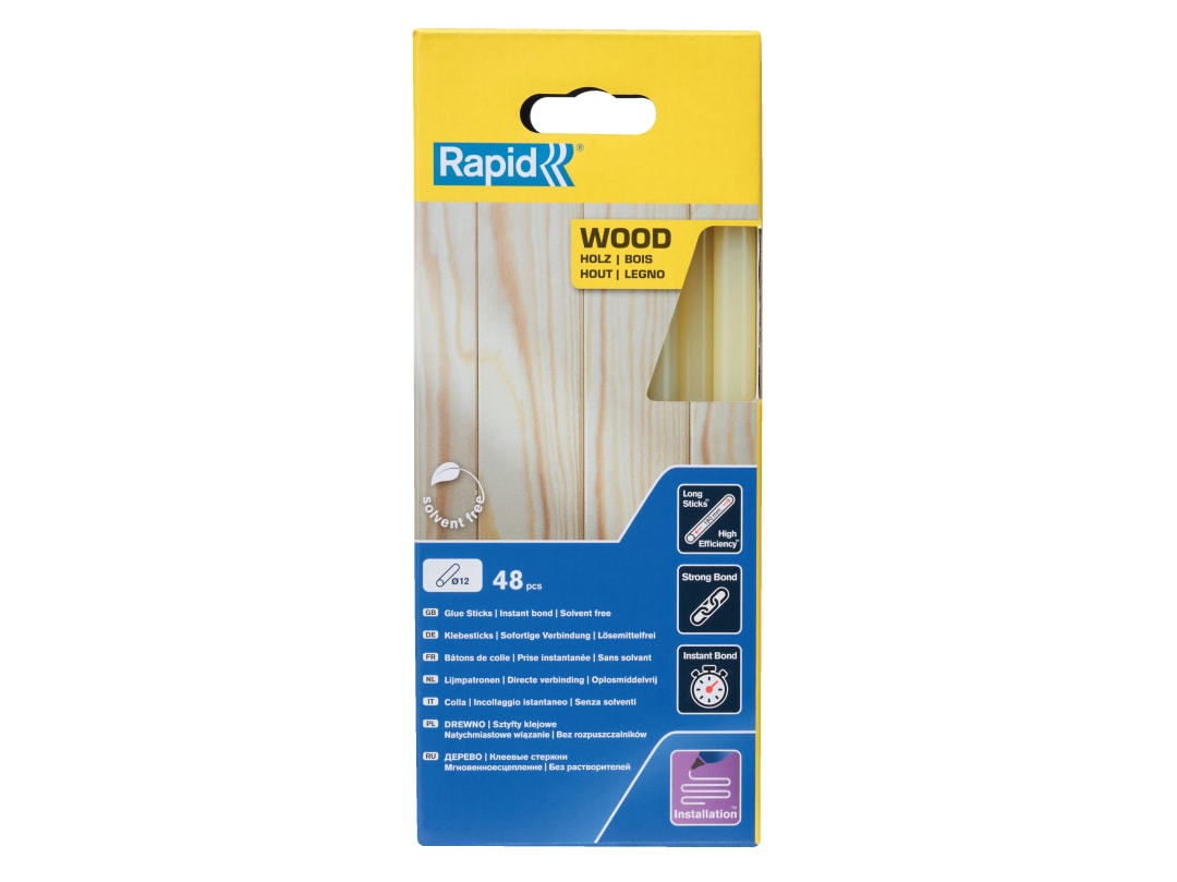 Rapid Wood Glue Sticks 12 x 190mm (Pack 48) 5001421