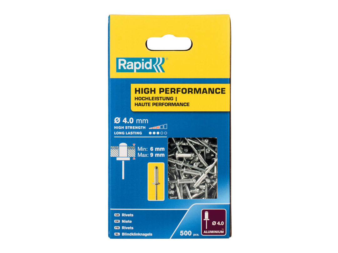 Rapid High Performance Rivets 4 x 12mm (Box 500) 5001434