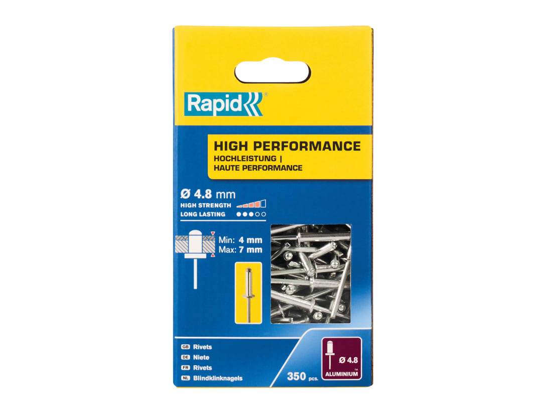 Rapid High Performance Rivets 4.8 x 10mm (Box 350) 5001435