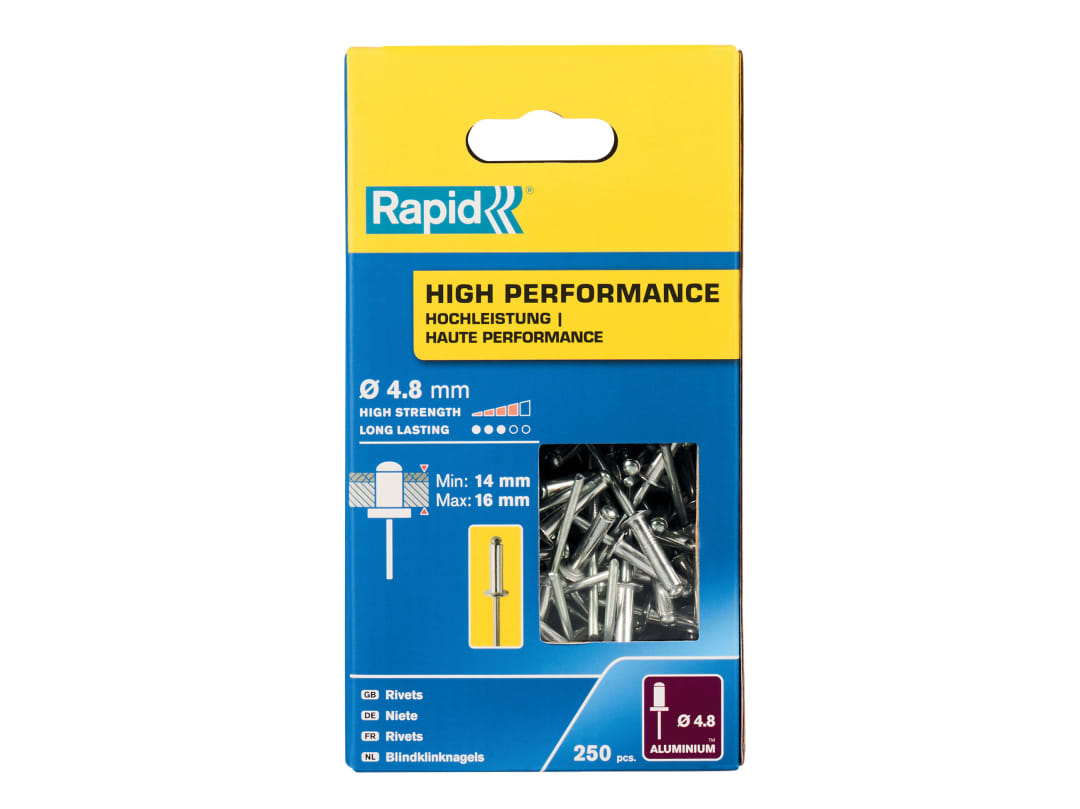 Rapid High Performance Rivets 4.8 x 20mm (Box 250) 5001439
