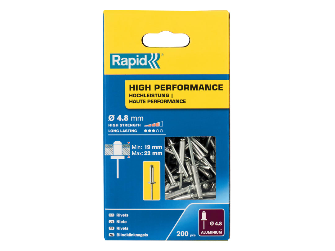 Rapid High Performance Rivets 4.8 x 25mm (Box 200) 5001440