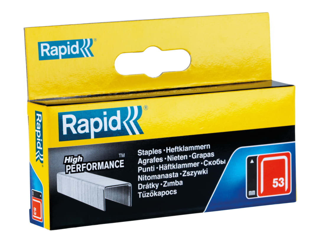 Rapid 53/10B 10mm Galvanised Staples (Box 2500) 11858825