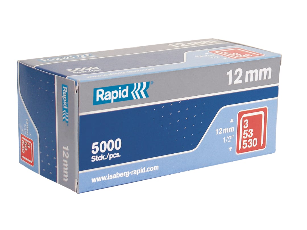 Rapid 53/12B 12mm Galvanised Staples (Box 5000) 11859610