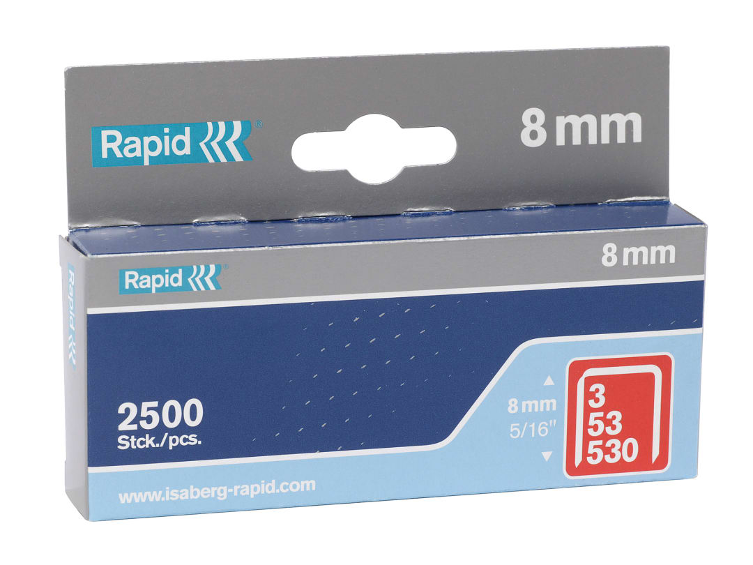 Rapid 53/8B 8mm Galvanised Staples (Box 2500) 11857025
