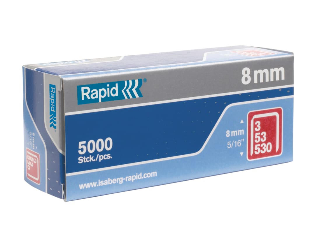 Rapid 53/8B 8mm Galvanised Staples (Box 5000) 11857050