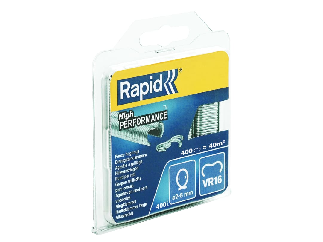 Rapid VR16 Fence Hog Rings Pack 400 Galvanised 40108796