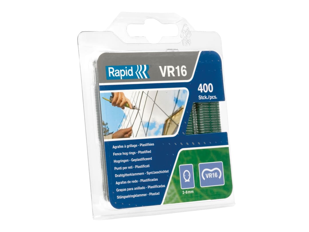 Rapid VR16 Fence Hog Rings Pack 400 Green 40108797