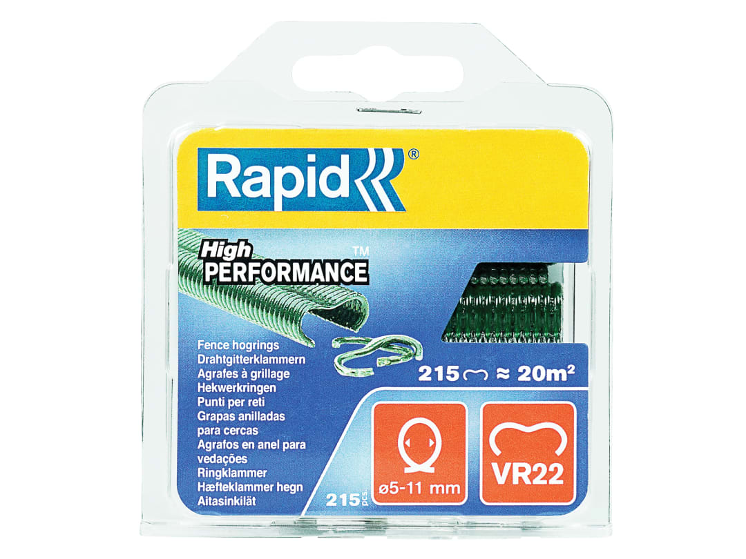 Rapid VR22 Fence Hog Rings Pack 215 Galvanised 40108801