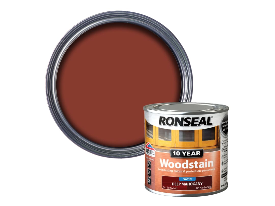 Ronseal 10 Year Woodstain Deep Mahogany 250ml 38649