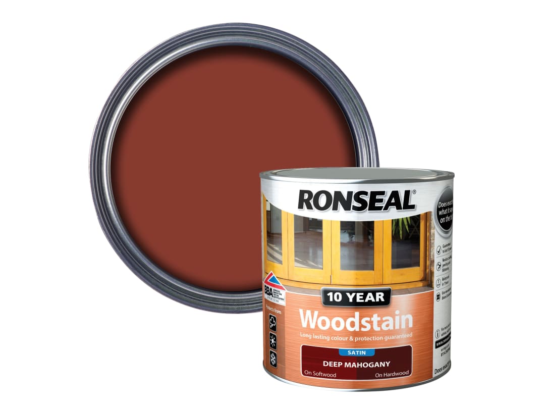 Ronseal 10 Year Woodstain Deep Mahogany 750ml 38675