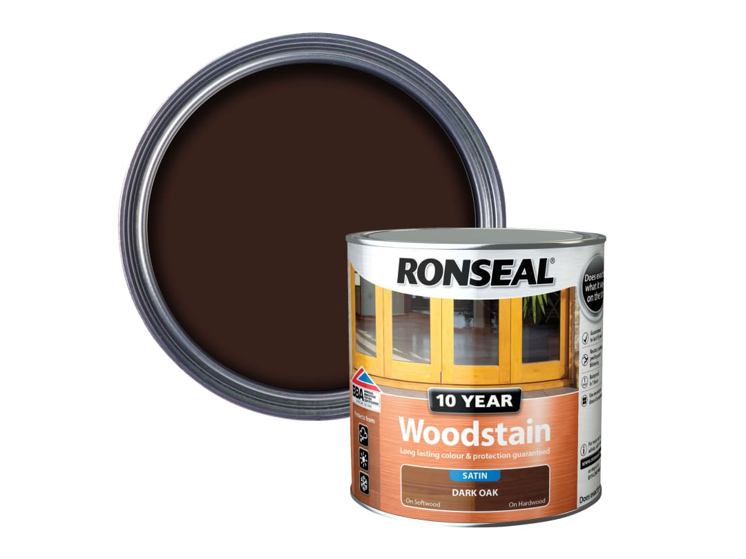 Ronseal 10 Year Woodstain Dark Oak 2.5 litre 38691