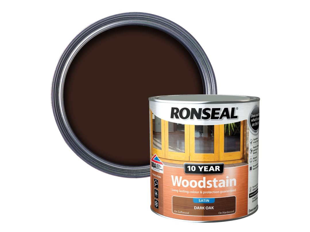 Ronseal 10 Year Woodstain Dark Oak 750ml 38680